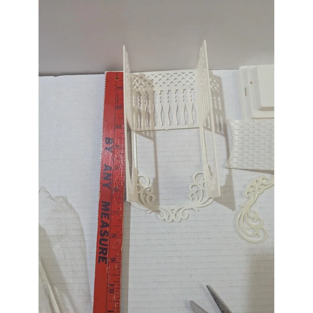 Vintage White Plastic Wedding Cake Topper‎ Gazebo Scrollwork Arch Decoration